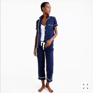 J. Crew Navy short sleeve cotton pajama SET small NEW